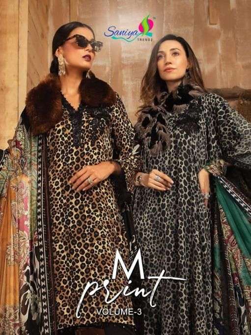 saniya trendz m prints vol 3 cotton work pakistani fancy suits
