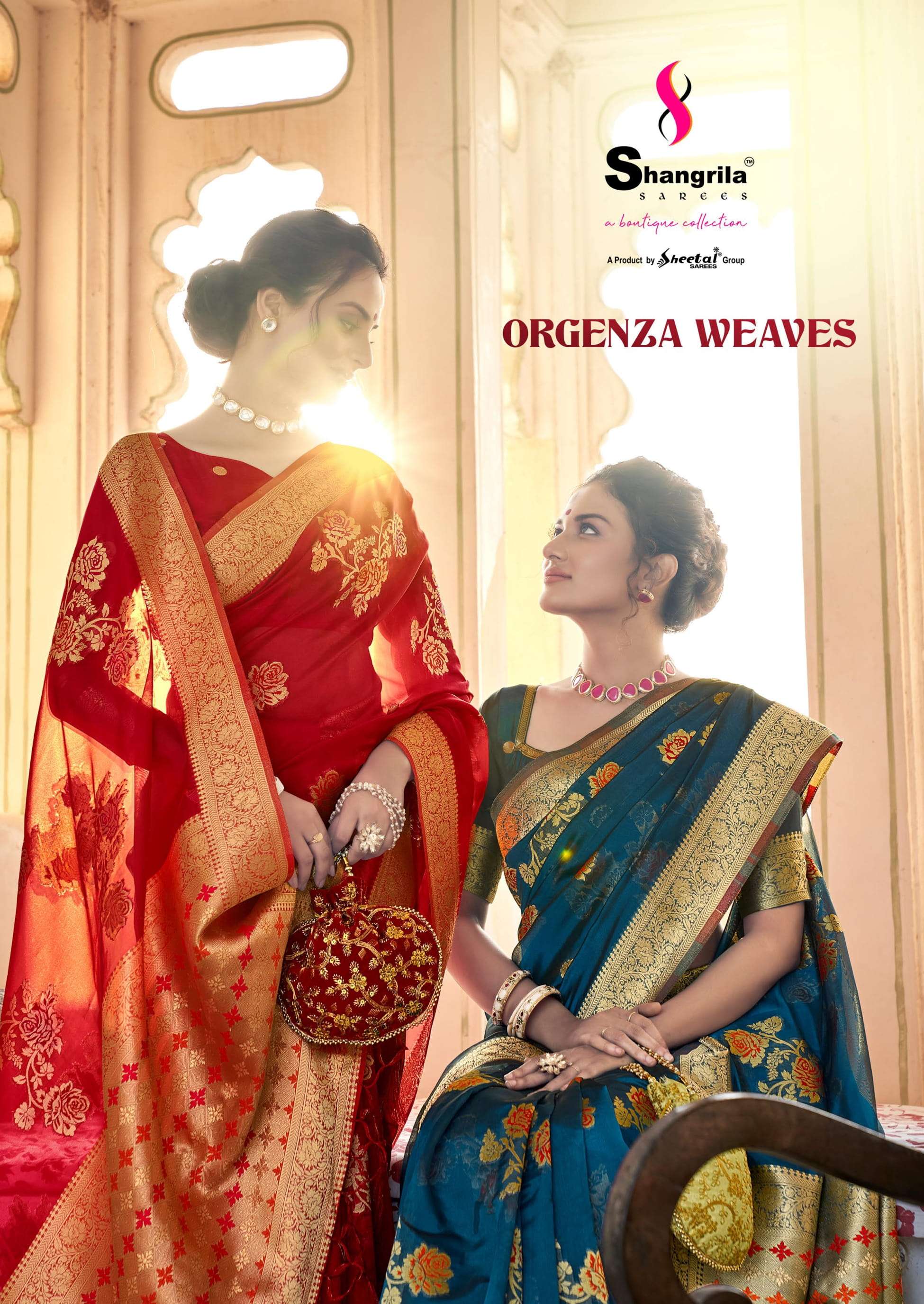shangrila orgenza weaves rich pallu sarees wholesaler 