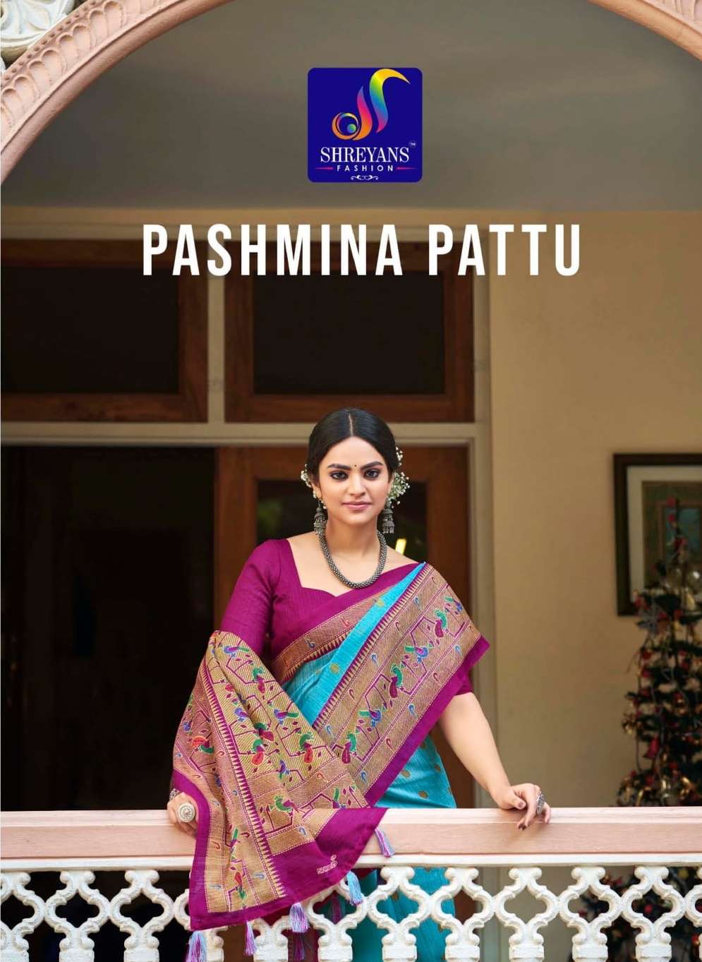 shreyans fashion pashmina pattu cotton sarees supplier 