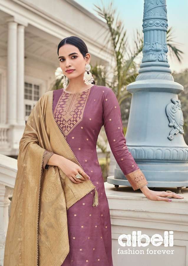 siddhi sagar present albeli silk jacquard casual fancy indian suits