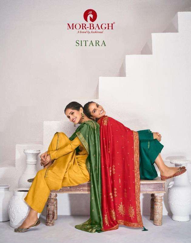 sitara by mor bagh aashirwad tussar silk premium fancy dresses