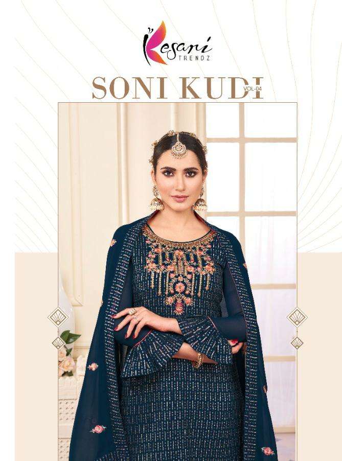 soni kudi vol 4 by kesari trendz georgette plazzo stylish fancy suits exporter