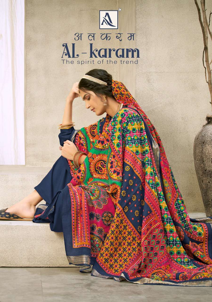 alok suit al karam jam cotton summer wear fancy dress materials