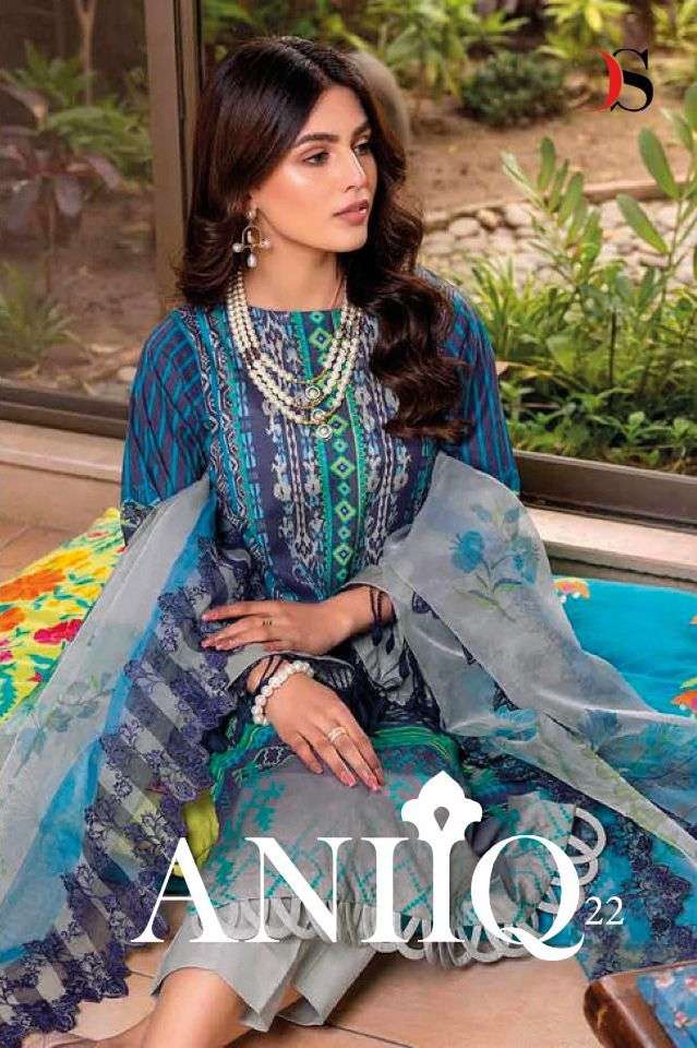 aniiq 22 by deepsy cotton embroidery pakistani fancy dress materials