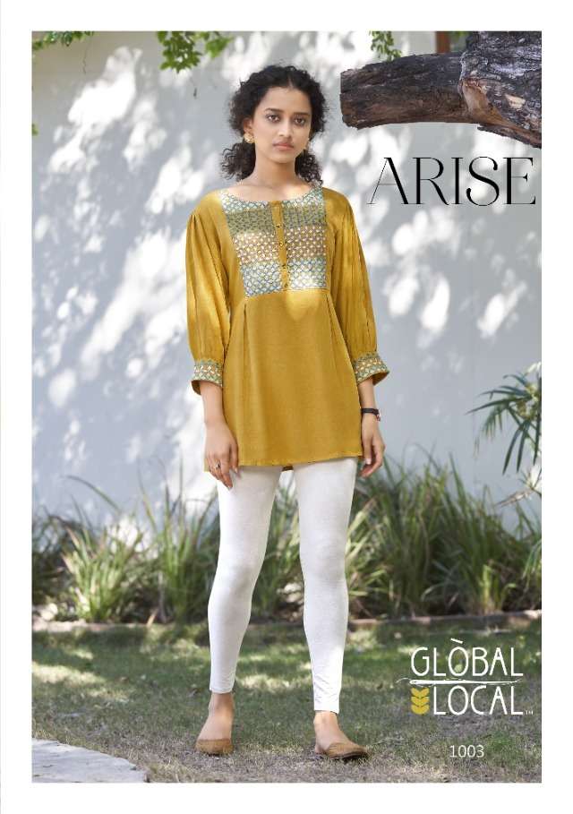 arise by global local rayon work short top collection