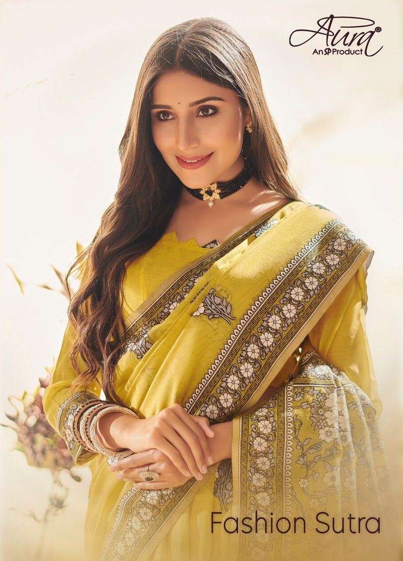 aura fashion sutra chanderi cotton saree latest design 