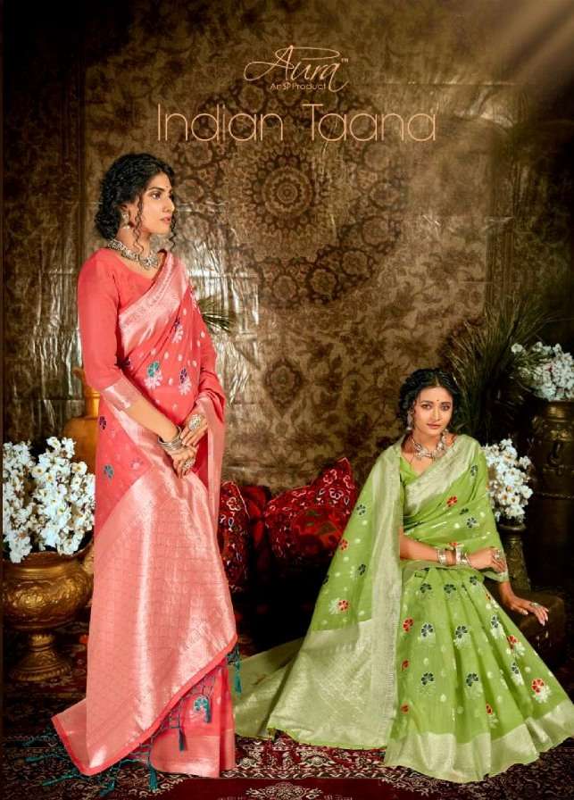 aura indian taana chanderi cotton sarees wholesaler