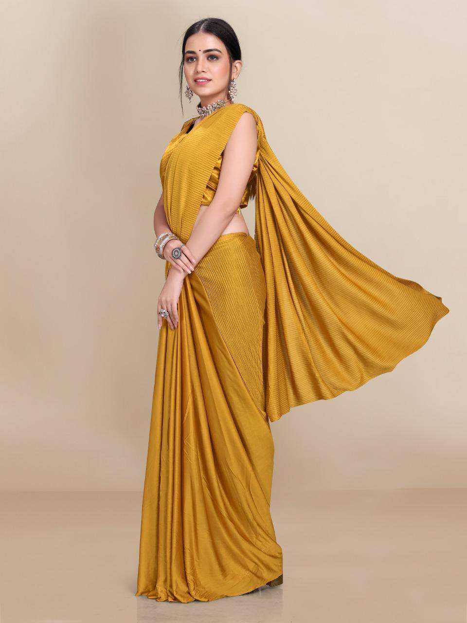 Clovia  VOL 2 Soft Knitted lycra with pleated pallu FANCY SAREES