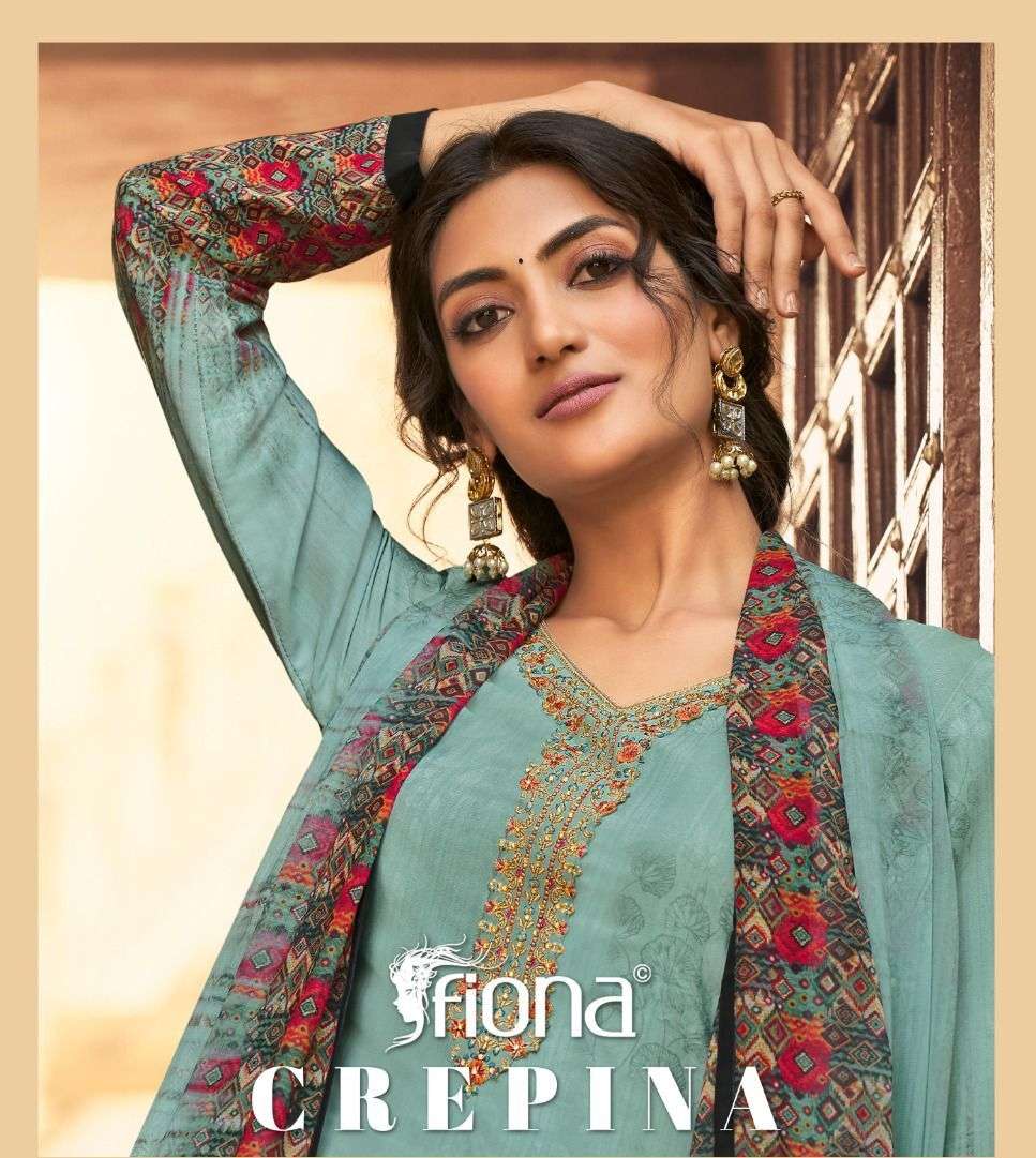 fiona crepina designer french crape fancy salwar kameez