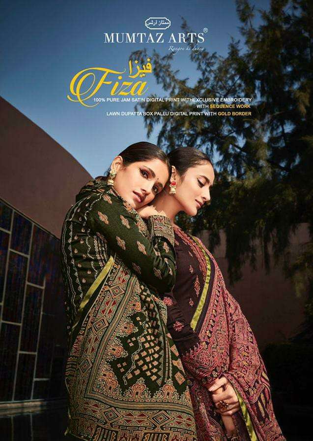 fiza by mumtaz arts pure jam satin indian dress materials