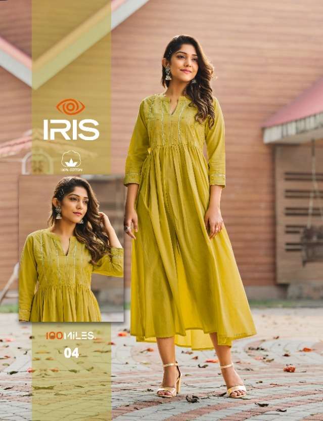iris by 100 miles cotton work long gown supplier