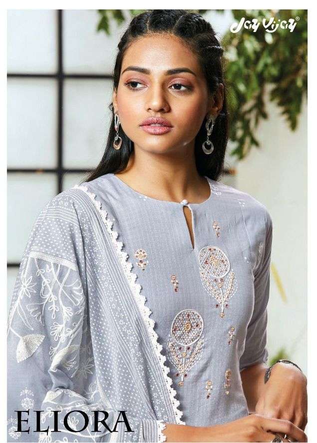 jay vijay eliora pure cotton checks salwar kameez design 
