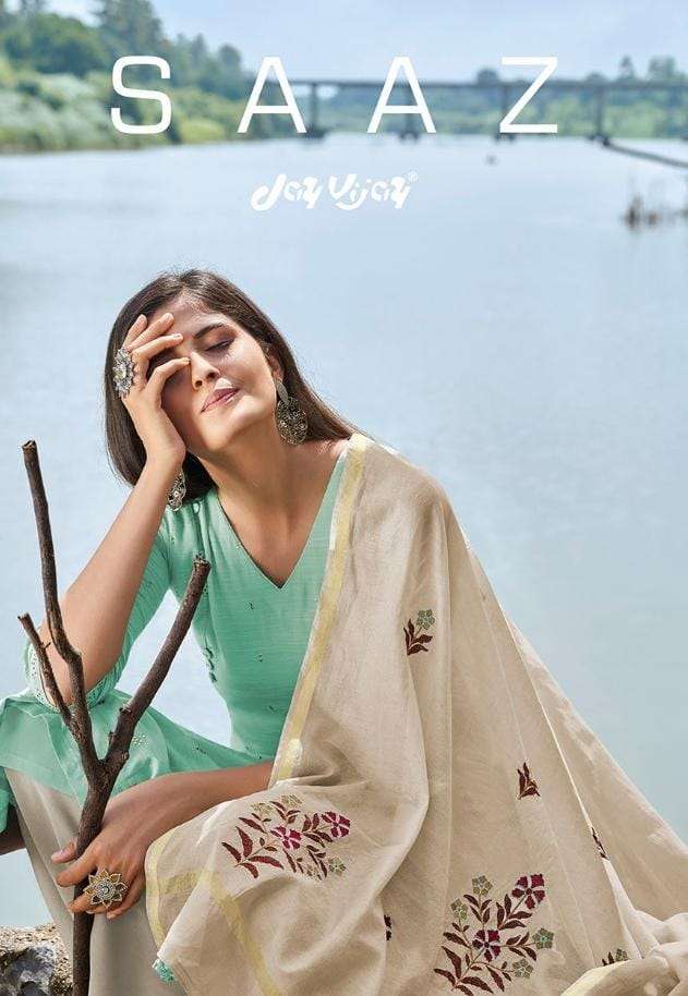 jay vijay saaj 5921-5925 series cotton silk branded suits 