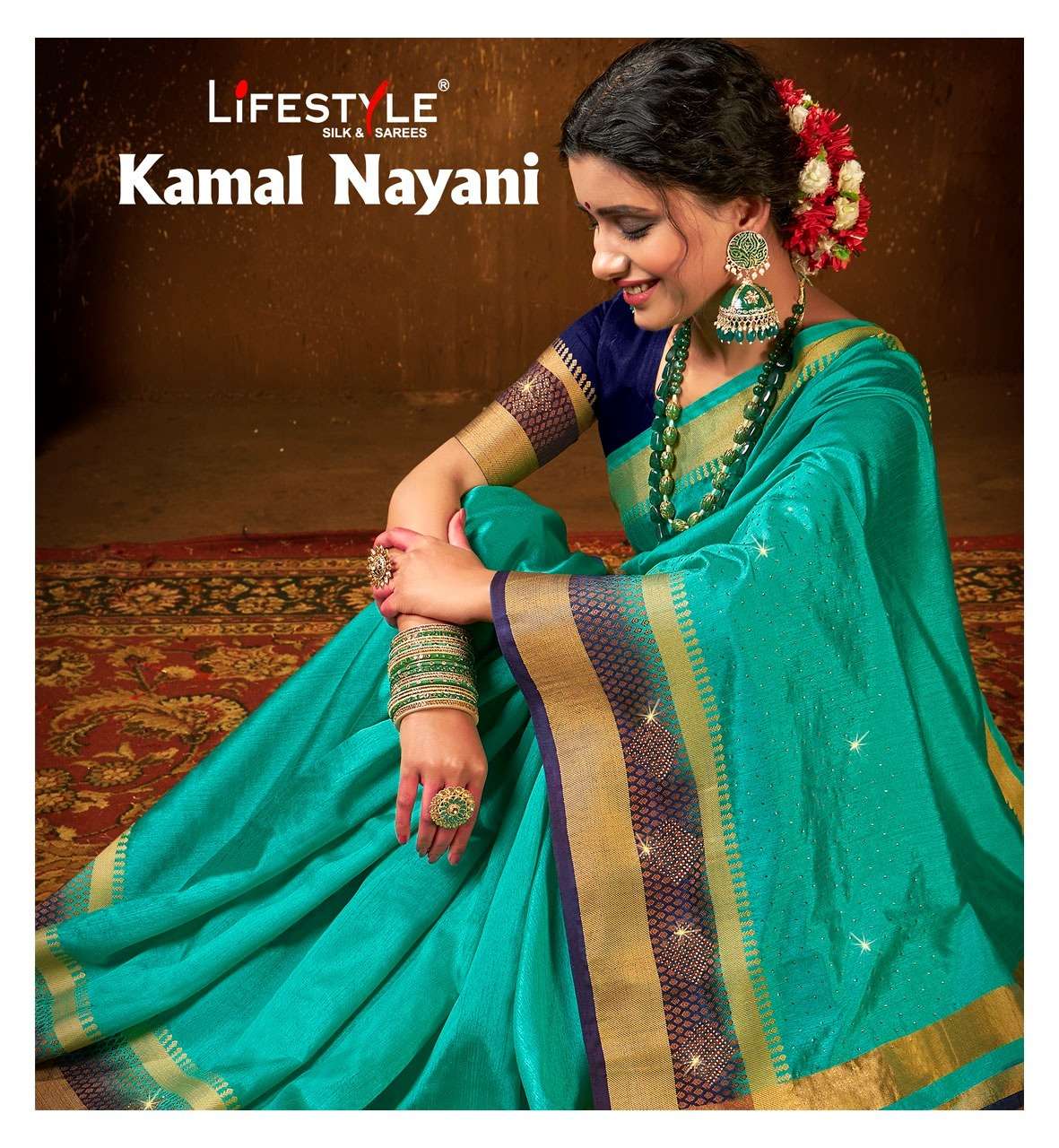 kamal nayani vol 1 by lifestyle nylone silk traditional saree supplier