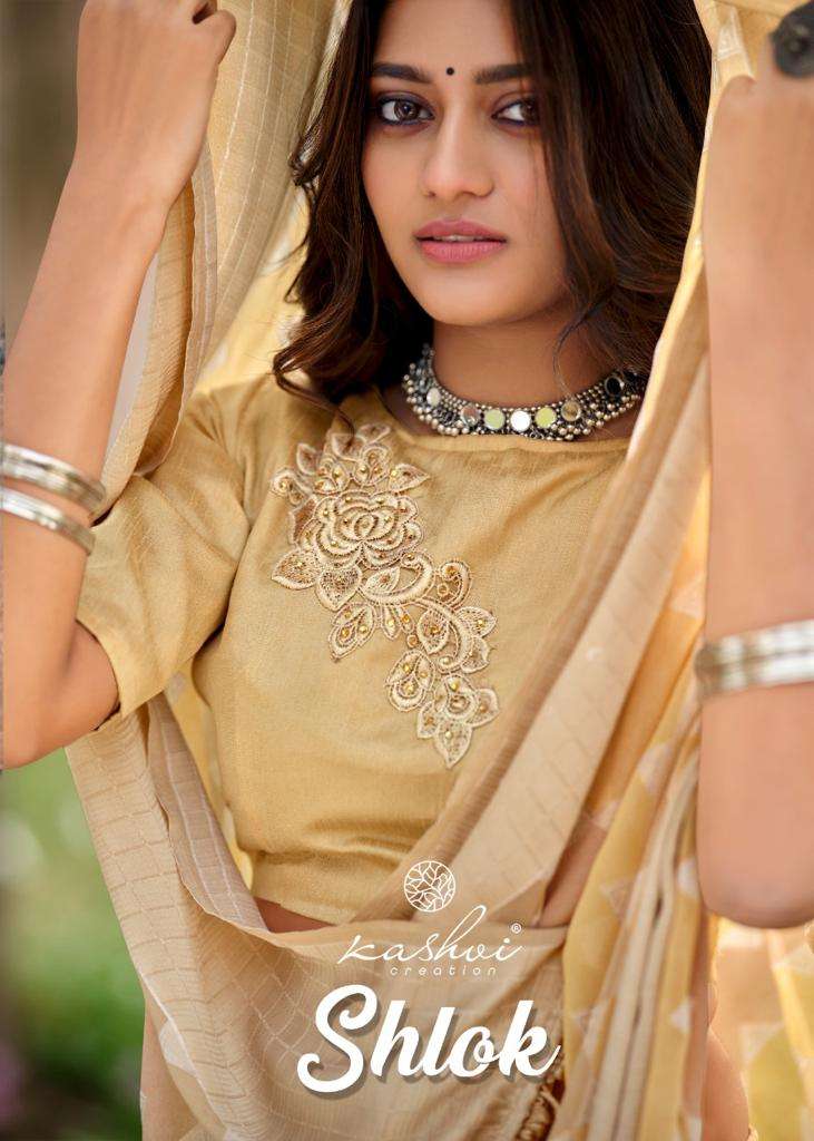 kashvi creation shlok georgette fancy sarees 