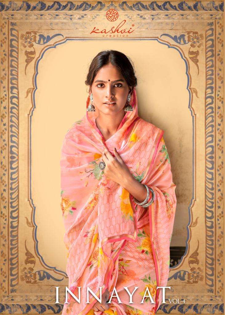 kashvi innayat vol 4 chiffon printed sarees