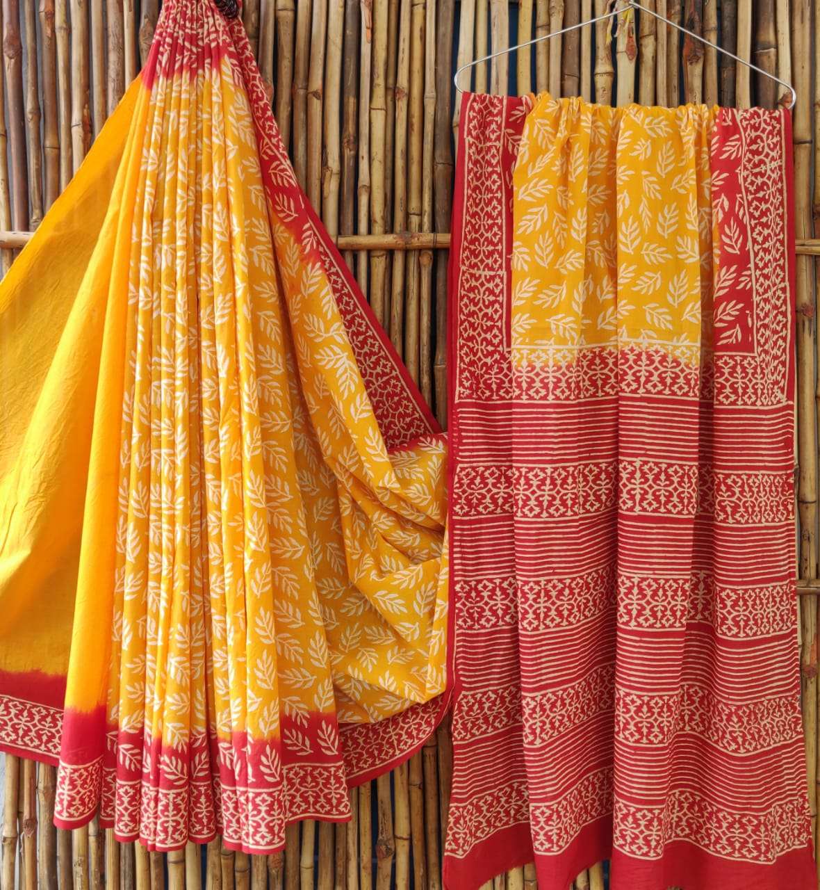 kc pushpa vol 1 hand block printed cotton mul saree with blouse wholesale 