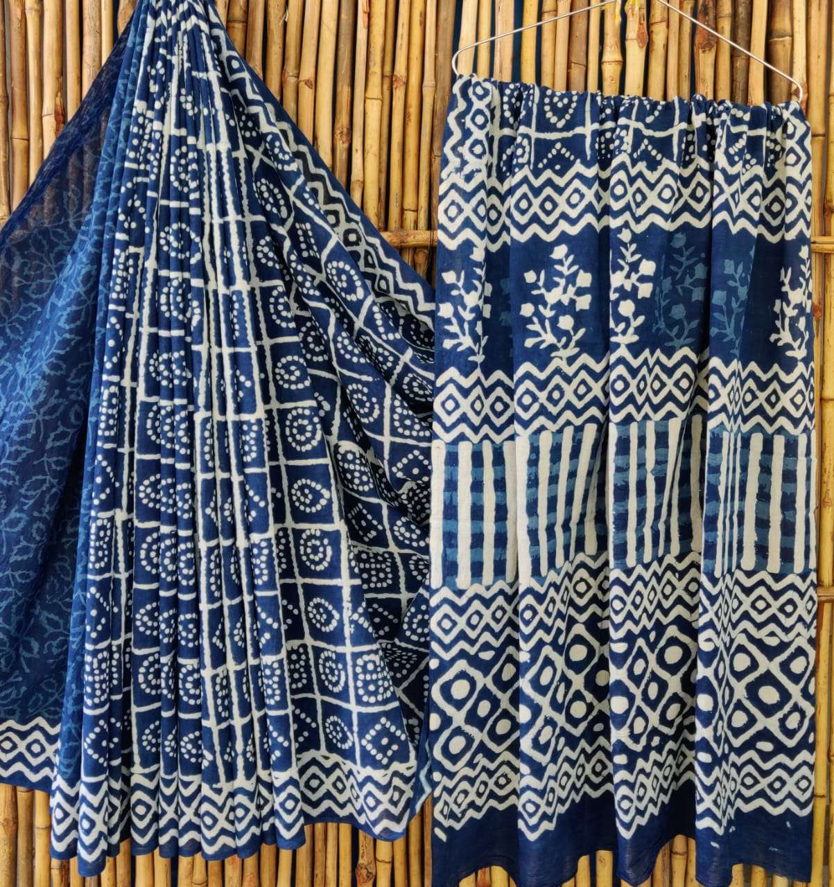 kc pushpa vol 2 hand block printed cotton mul saree with blouse wholesale 
