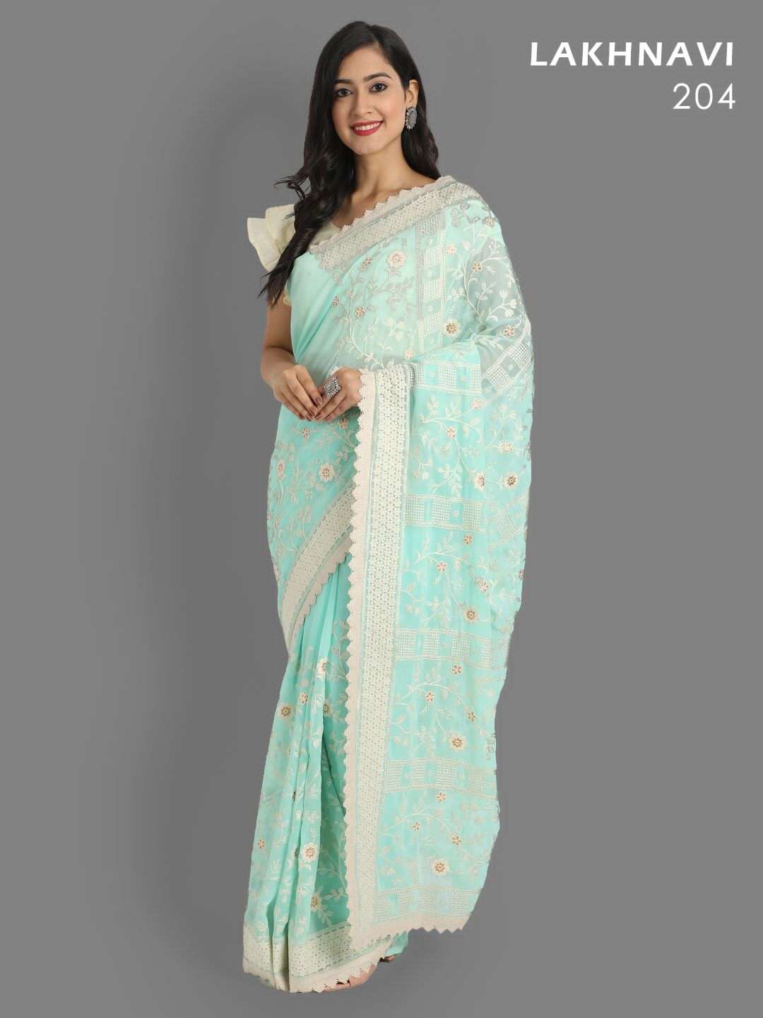 lakhnavi vol 1 201-206 series by divya georgette party wear sarees
