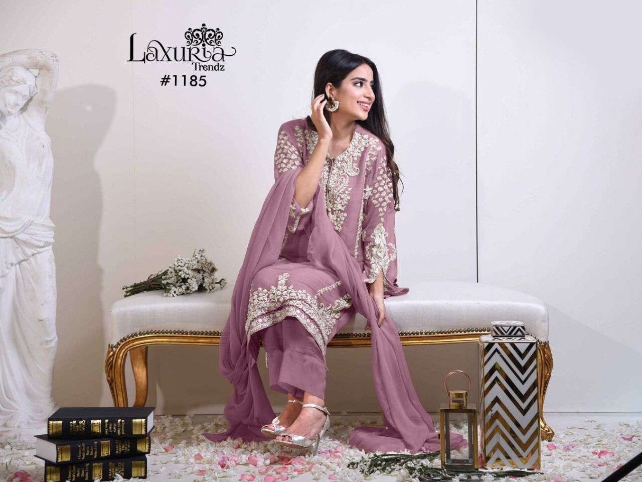 laxuria trendz 1185 exclusive pakistani readymade georgette suits