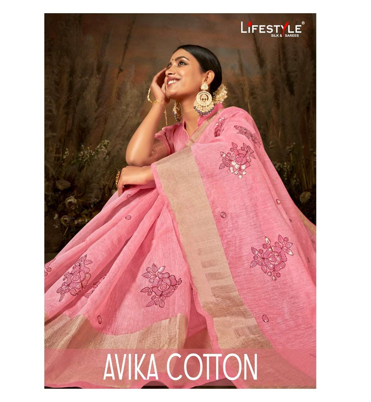 lifestyle avika cotton vol 1 cotton fancy saree supplier
