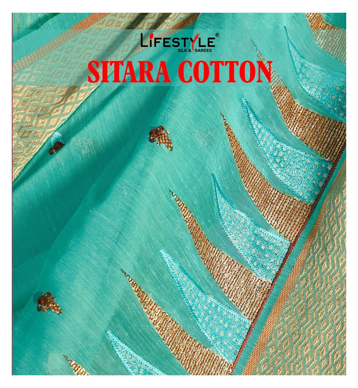 lifestyle sitara cotton vol 1 printed linen cotton saree supplier