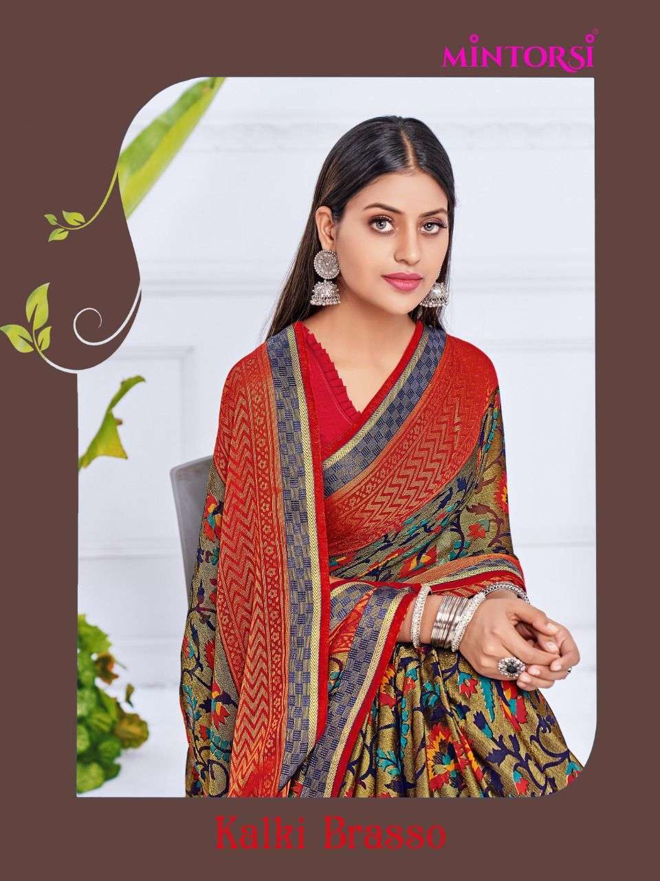 mintorsi kalki brasso colours chiffon brasso designer fancy saree