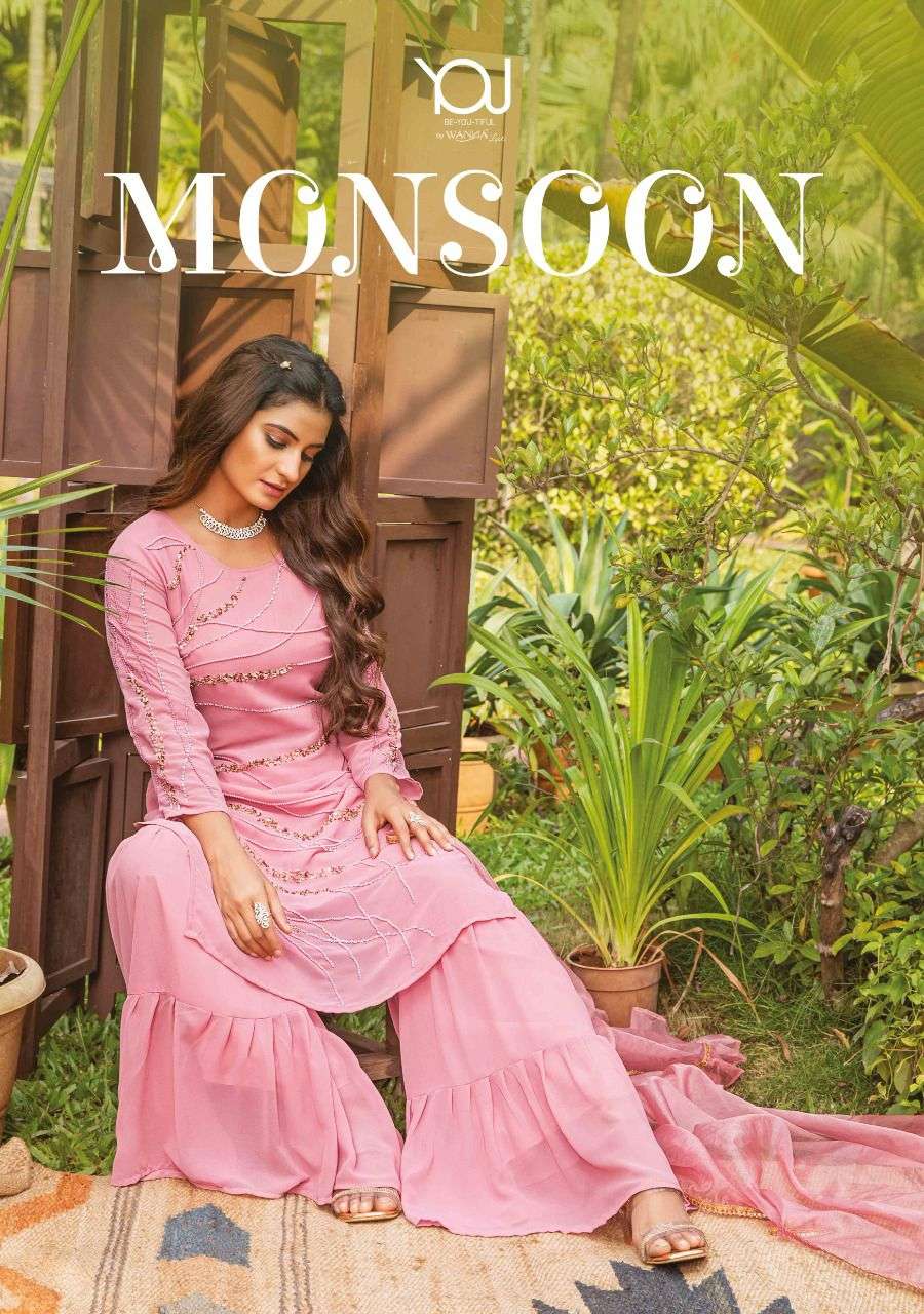 monsoon by wanna georgette readymade sharara stylish suit collection