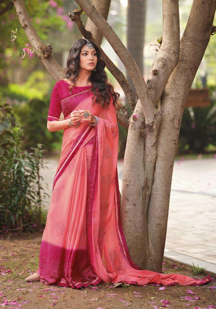 nikhar by kashvi moss with padding zari designer saree