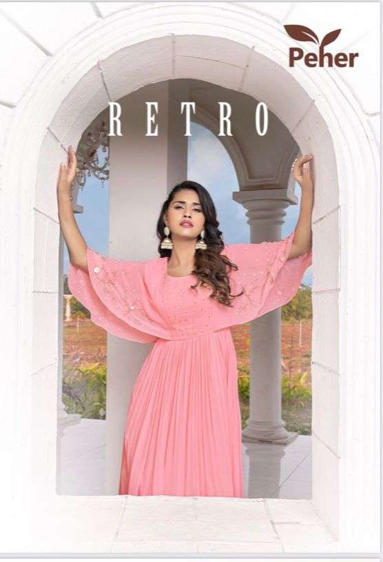 retro vol 1 by vivils georgette long party wear gown