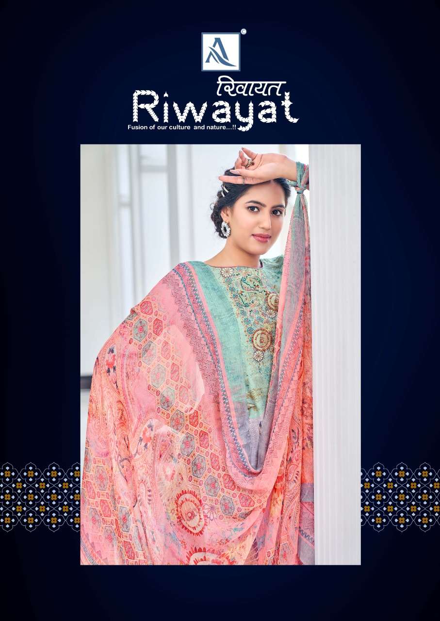 riwayat by alok pure maslin casual wear dress materials
