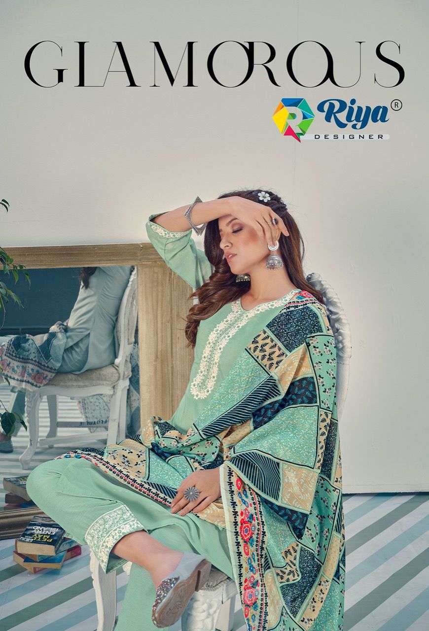 riya designer launch glamours exclusive chinon readymade salwar suits exporter
