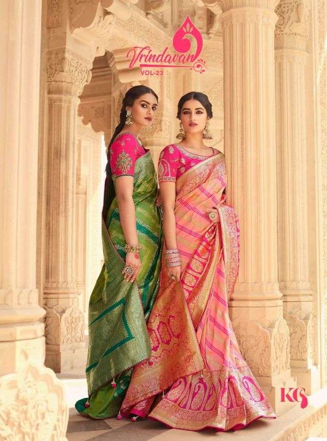 royal vrindavan vol 23 series 10151-10165 silk festival wear fancy saree 