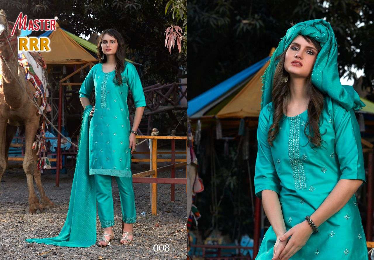 RRR PANT BY MASTER HEAVY JAM SATIN READYMADE SUIT CATALOG WHOLESALER BEST RATE