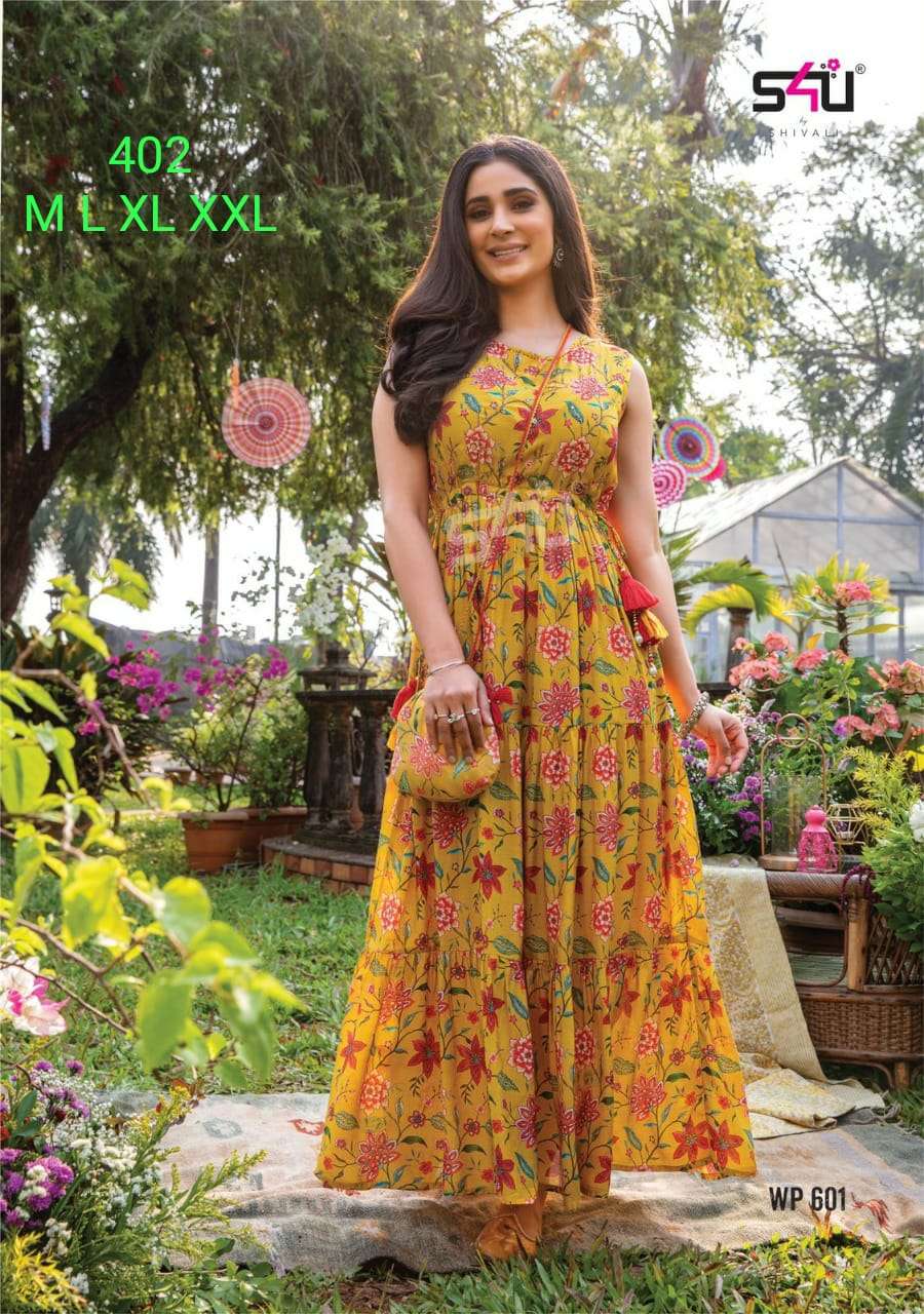 SUMMER STYLE VOL 2 COTTON MAL FOIL PRINT STITCHING PATTERNS WITH ELASTIC  AND SMOKING WORK FLAIR KURTI BY OSSM BRAND WHOLESALER AND DEALER