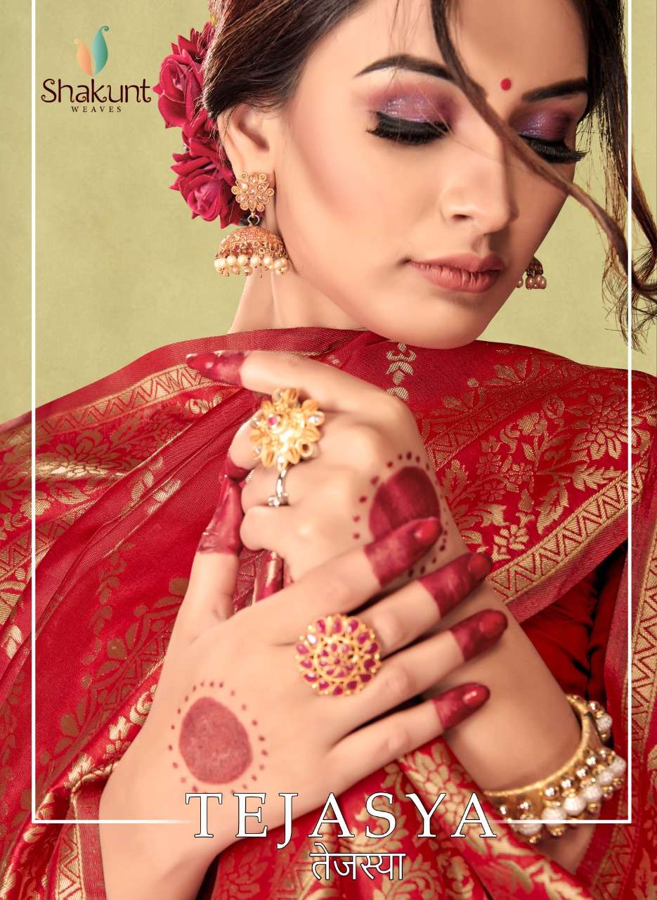 shakunt tejasya art silk summer wear fancy saree