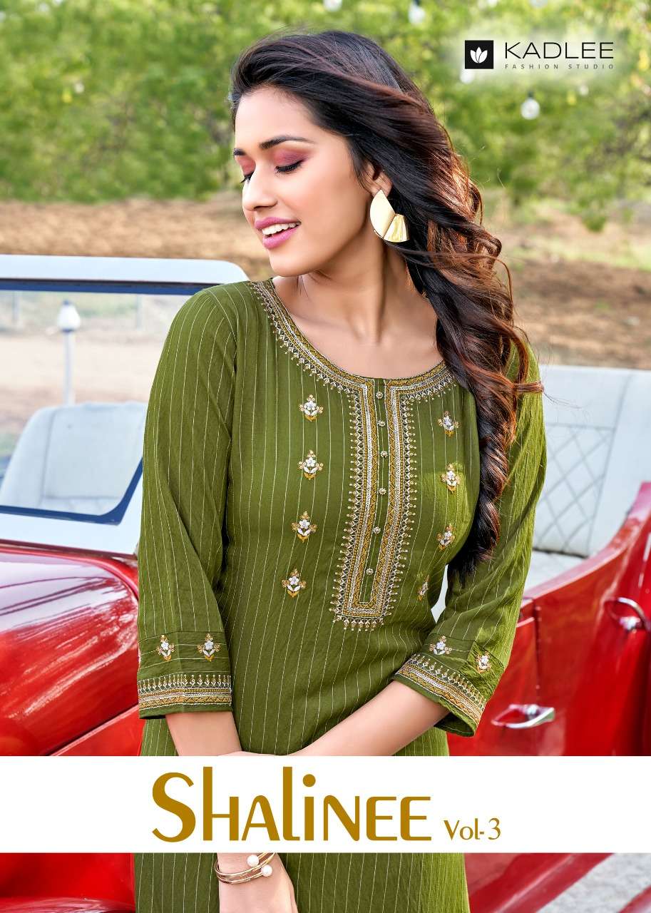shalinee vol 3 by kadlee designer kurti with pant supplier