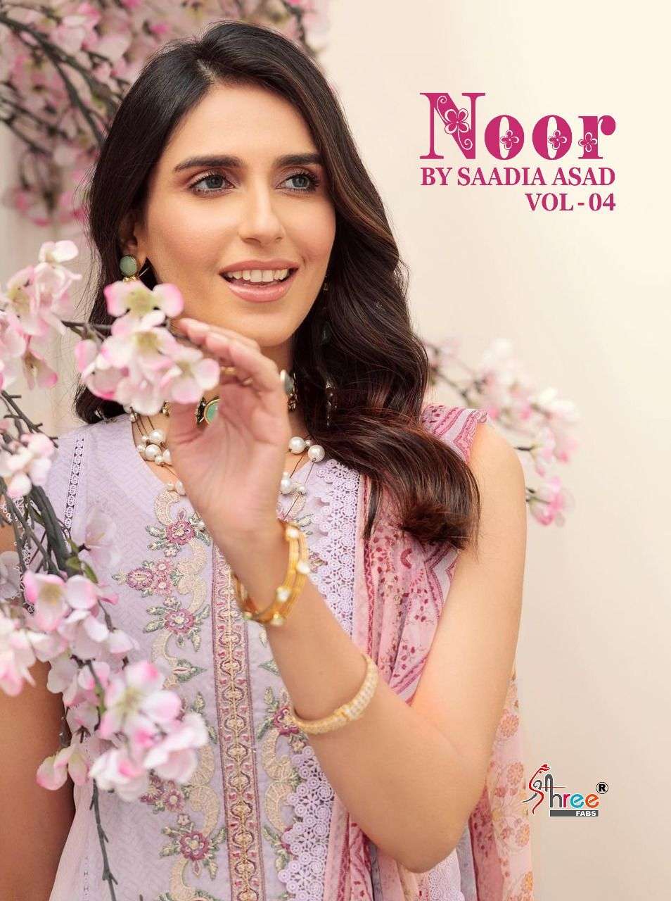 shree fabs noor by saadia asad vol 4 cotton work pakistani dresses