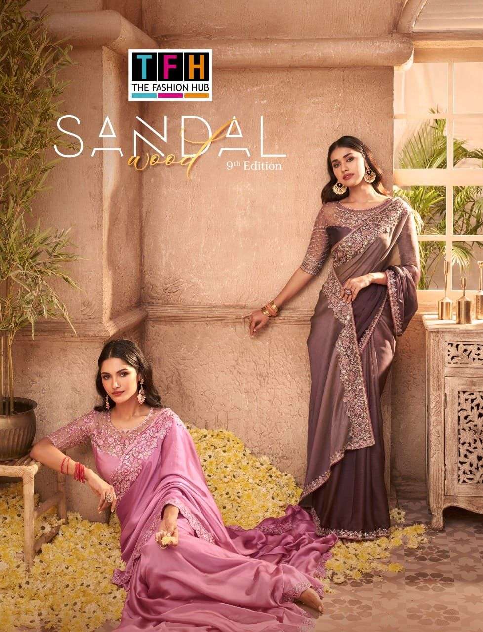 tfh sandalwood vol 9 silk designer wedding fancy sarees