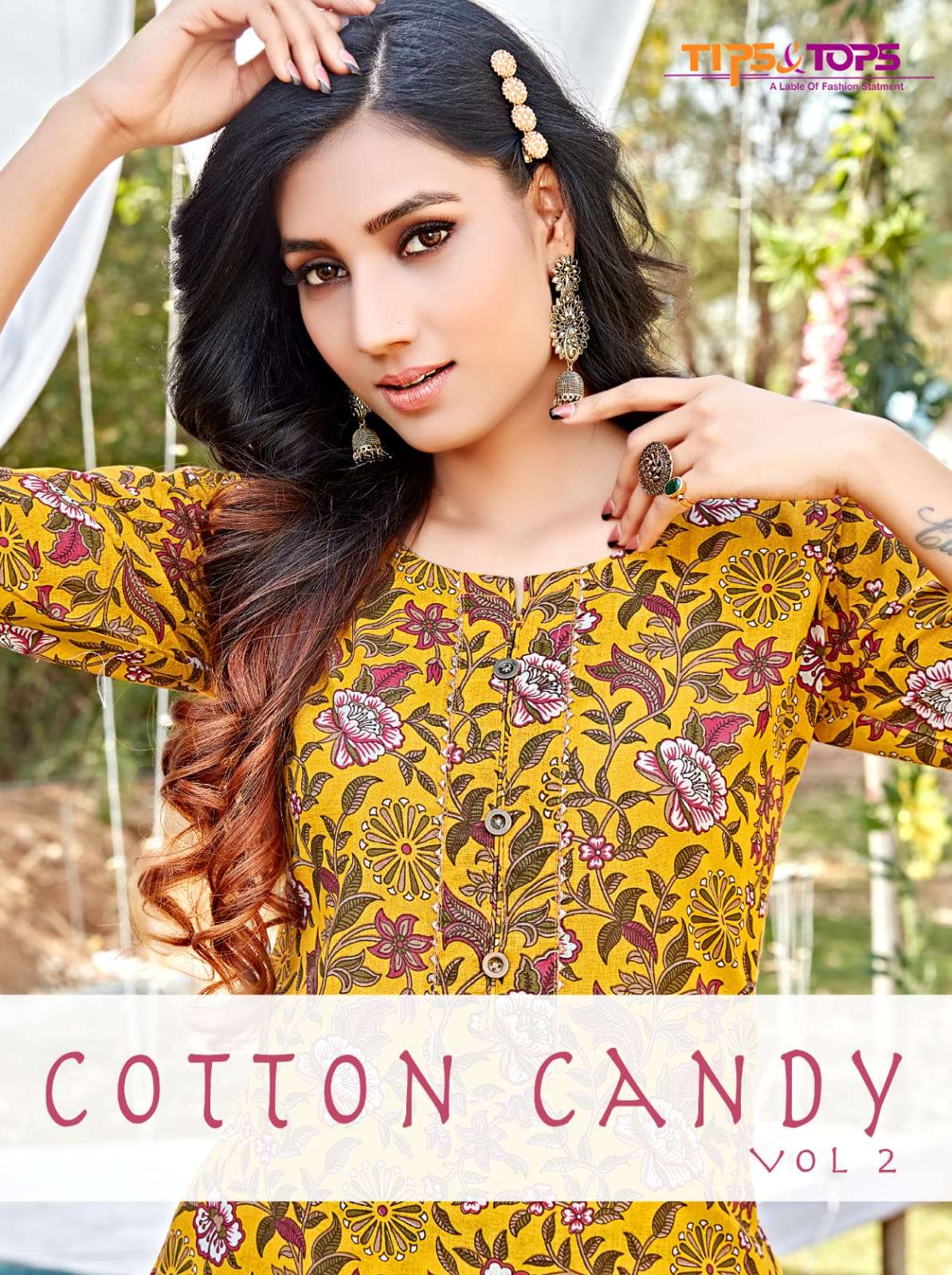 tips & tops cotton candy vol 2 cotton fancy kurti with pant collection