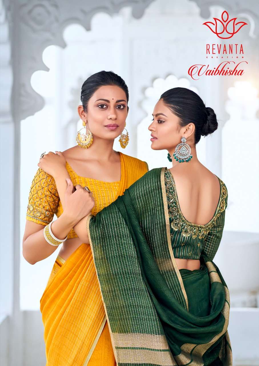vaibhisha by revanta resham silk designer fancy sarees