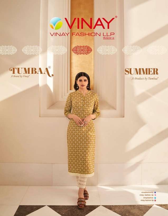vinay tumbaa summer cotton designer kurti with pant collection