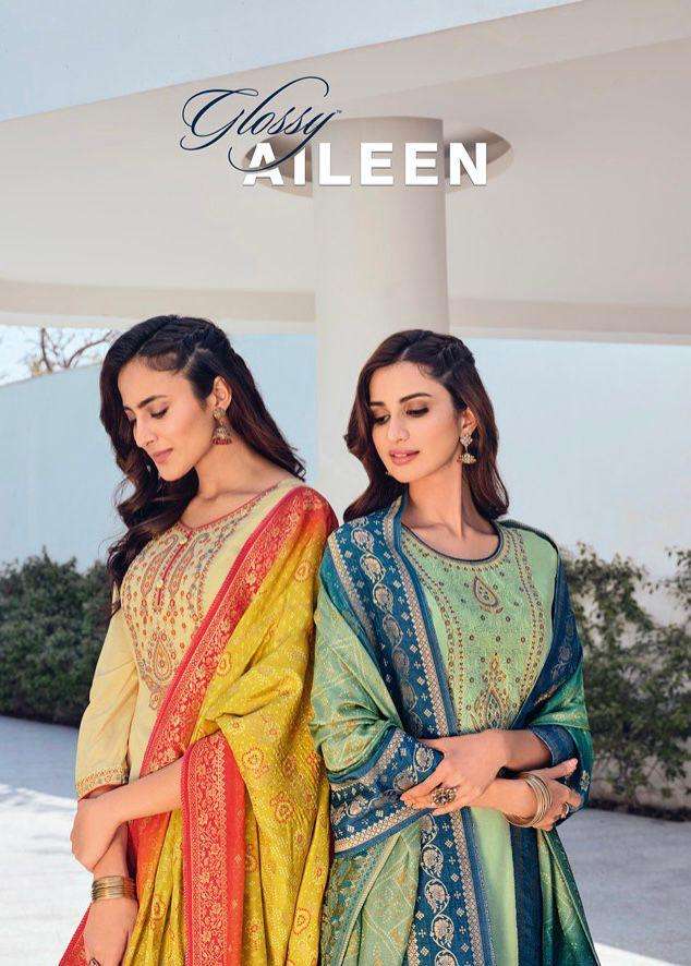 aileen by glossy pure muslin embroidery salwar kameez