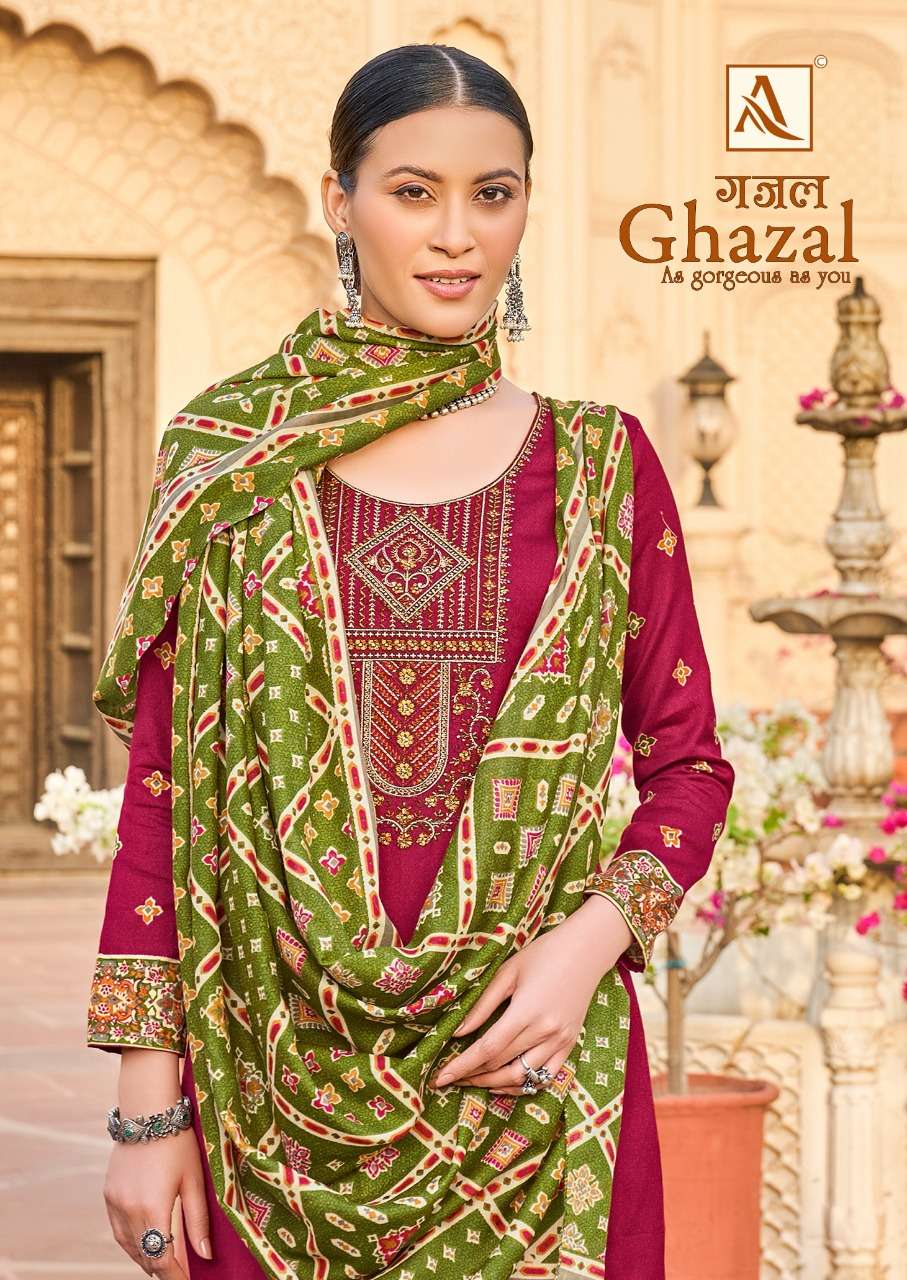 alok ghazal jam cotton print suits 