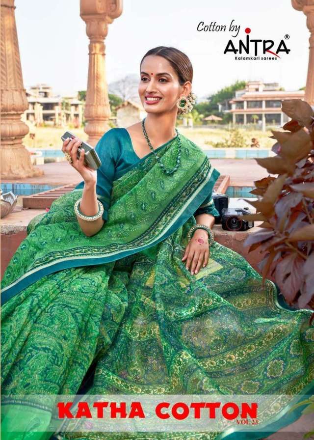 Antra katha cotton vol 23 rajjo net fancy sarees collection