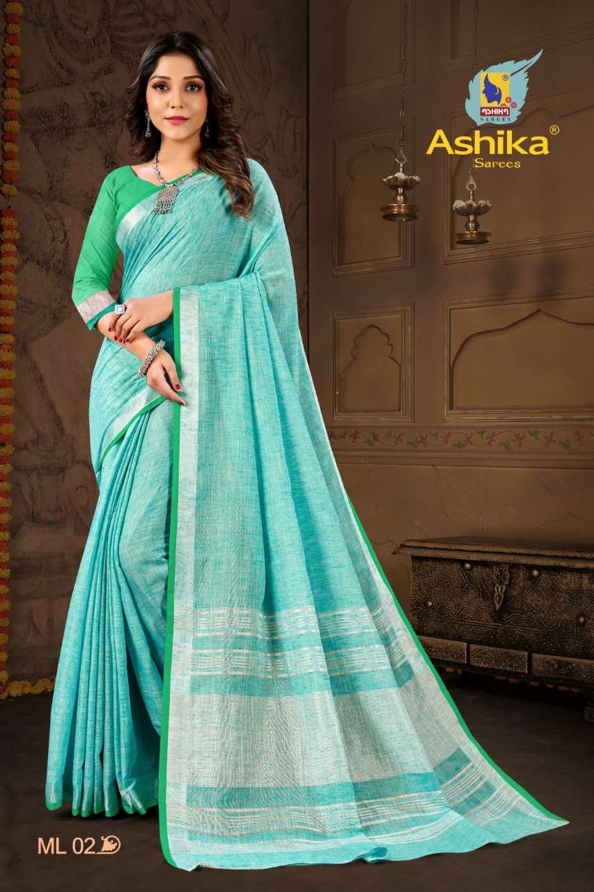 ashika sarees matka linen vol 2 cotton linen saris authorized supplier 