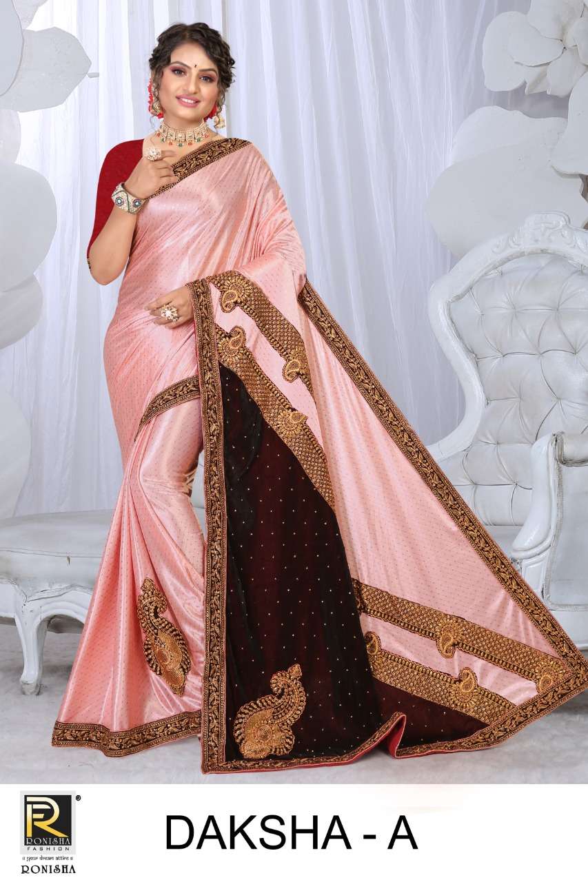 Daksha by Ranjna saree embroidery worked heavy Diamond designer saree collecton