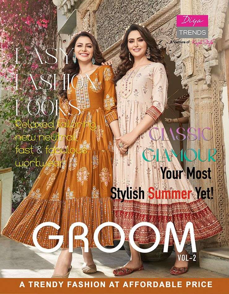 diya trends groom vol 2 kurti gowns pattern collection 