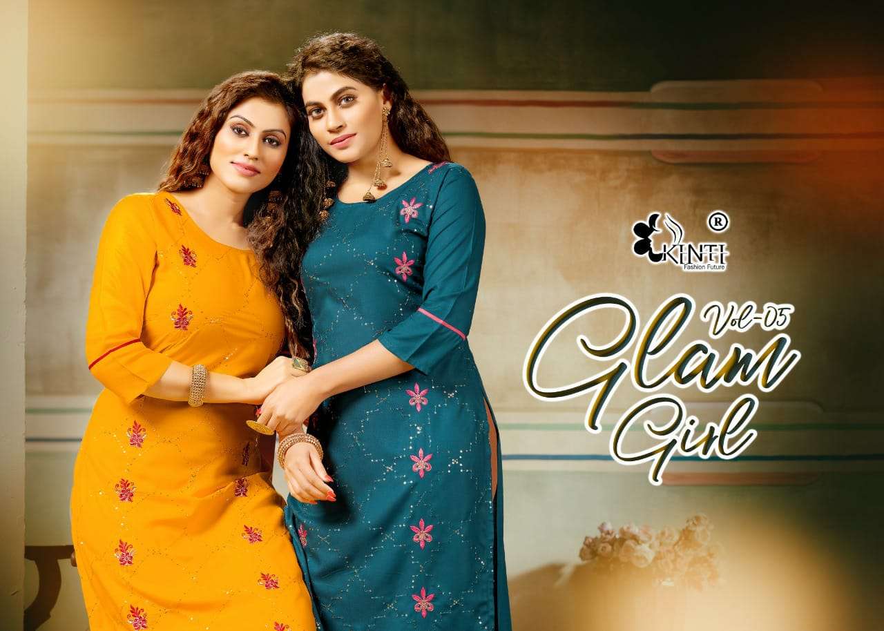 glam girl vol 5 by kinti simple ready to wear kurti catalog 