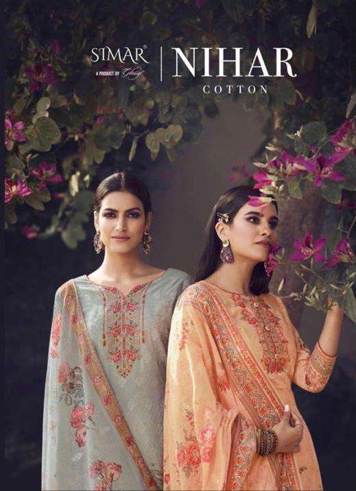 glossy nihar cotton digital printed embroidery salwar kameez